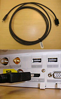 TP1 VGX-TP1QS�@�P�[�u����HDMI�[�q